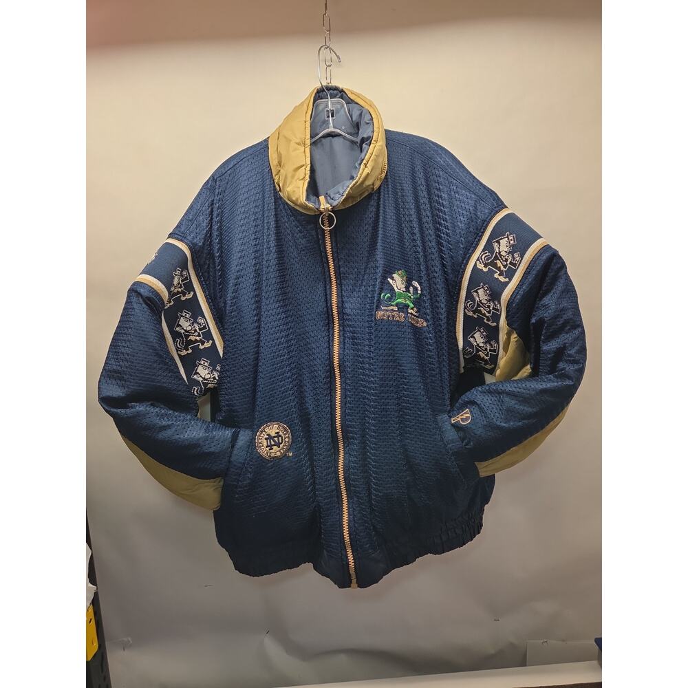 Vintage Pro Player Notre Dame Fighting Irish Reversible Jacket Coat - Size 2XL